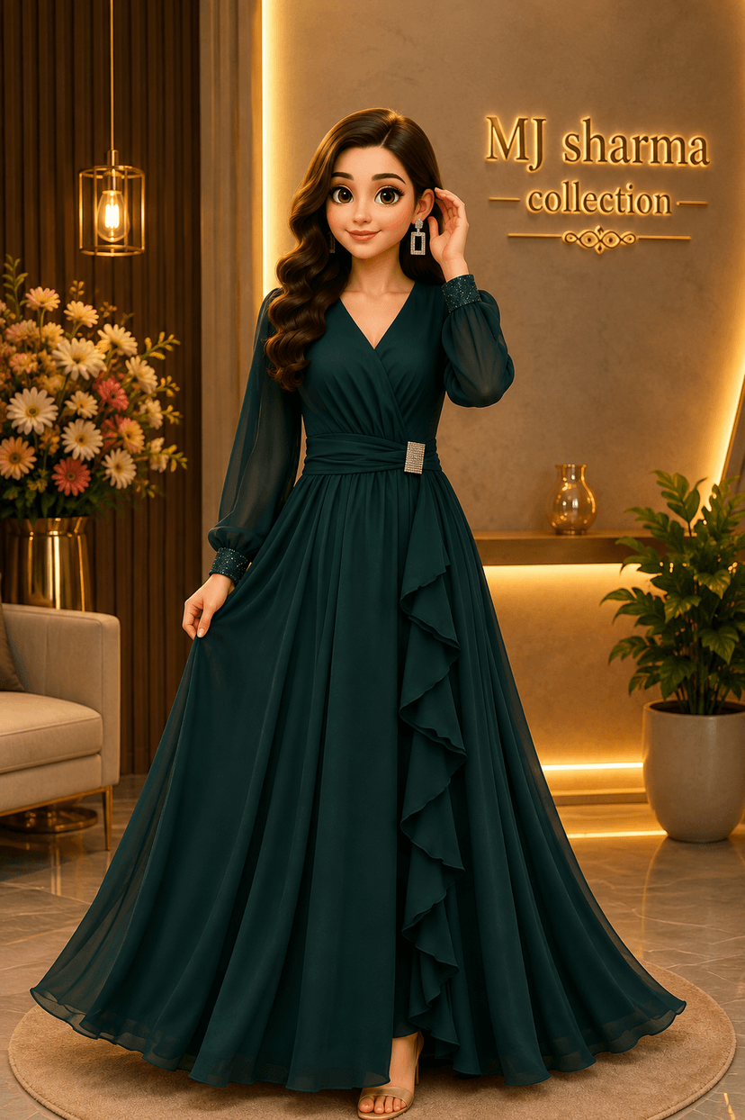 ✨Premium Long Sleeve Ruffle Maxi Dress - Image 1