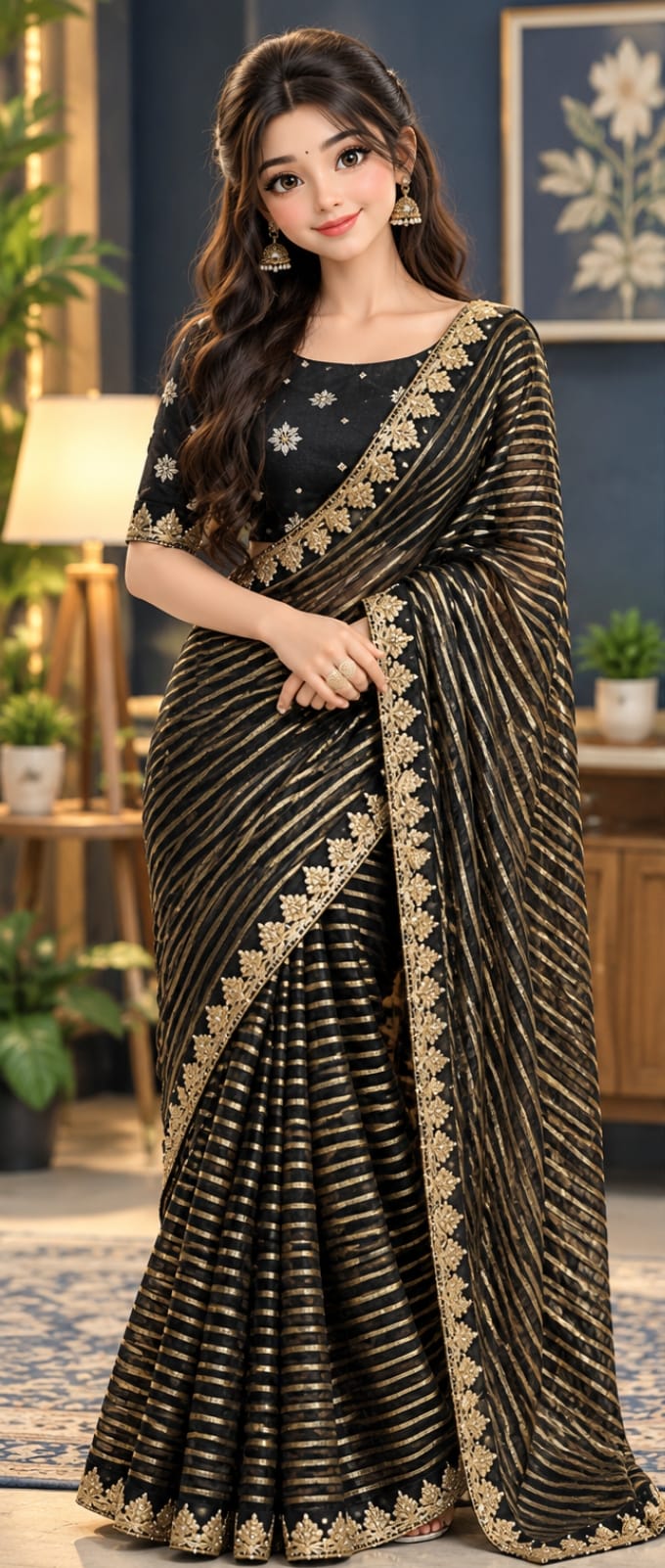 Party wear Store work Saree - Image 1